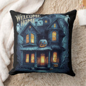 本当にクール歓迎ホーム不気味なハロウィーン クッション (ブランケット)