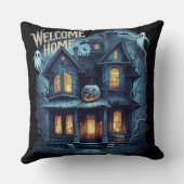 本当にクール歓迎ホーム不気味なハロウィーン クッション (裏面)