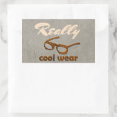 本当にクール衣服的な具象 長方形シール (バッグ)