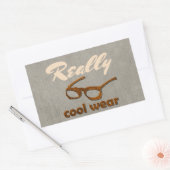 本当にクール衣服的な具象 長方形シール (封筒)