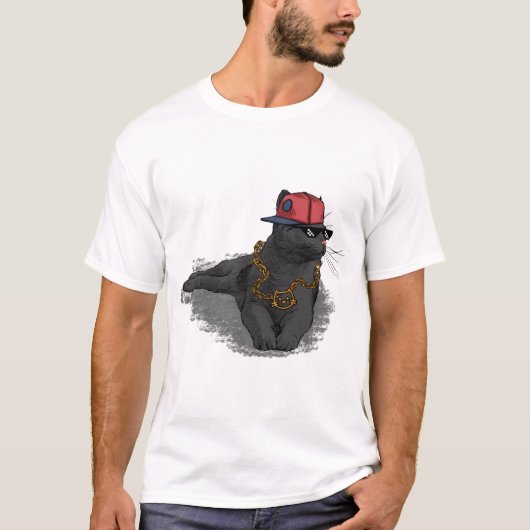 本当にクール近所の黒猫 Tシャツ (正面)
