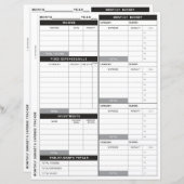 本当にシンプルの予算、費用および投資トラッカー (正面/裏面)