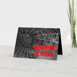 本当にゾッとするハロウィンのクモの巣 カード