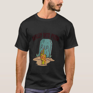 本当にピザ愛好家の墓ゾンビハンドハローへ Tシャツ