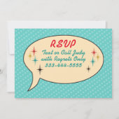 本当にレトロなパーティーの招待状 招待状 (裏面)