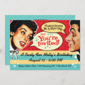 本当にレトロなパーティーの招待状 招待状 (正面/裏面)