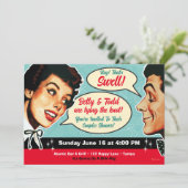 本当にレトロカップルシャワー招待状 招待状 (スタンド正面)