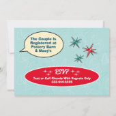 本当にレトロカップルシャワー招待状 招待状 (裏面)