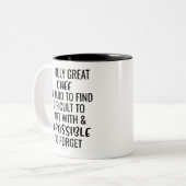本当に偉大なシェフは~するのが難しい ツートーンマグカップ (正面左)