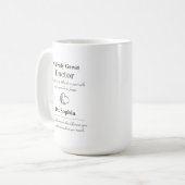 本当に偉大な医師への感謝を込めて コーヒーマグカップ (正面左)