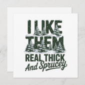 本当に分厚くてスプルースっぽい面白いクリスマスが好き シーズンカード (正面/裏面)