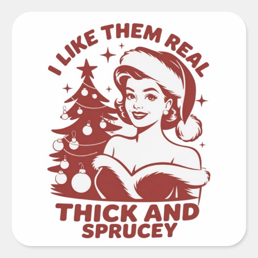 本当に分厚くてトウヒっぽい 皮肉屋な Xmas スクエアシール (正面)