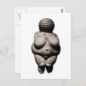 本当に古い女性:ウィレンドルフのヴィーナス ポストカード (正面/裏面)