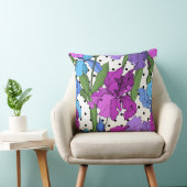 本当に可愛くて喜ばしいフローラ紫、緑、ドット クッション (椅子)