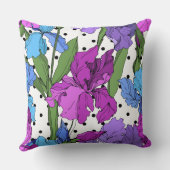 本当に可愛くて喜ばしいフローラ紫、緑、ドット クッション (裏面)