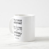 本当に名素晴らし前のある助手 コーヒーマグカップ (正面左)