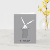 本当に君なのか、バニー・イン・ハット カード (黄色い花)