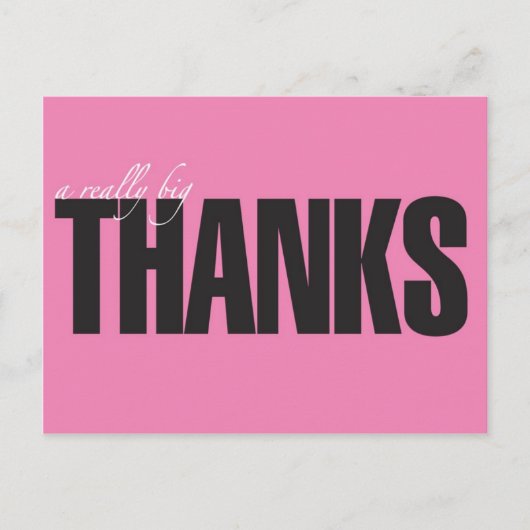 本当に大き感謝していいはがき ポストカード (正面)