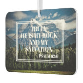 本当に彼は私の岩クリスチャン聖書の聖句の山 カーエアーフレッシュナー (左)