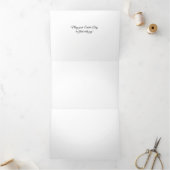 本当に復活された  白いユリのイースターカード 三つ折りクリスマスカード (内部)