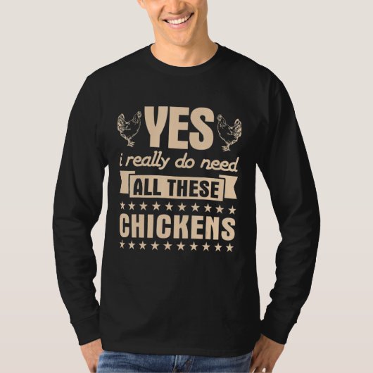 本当に必要なの?こんなにたくさんのニワトリ Tシャツ (正面)