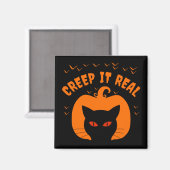 本当に怖いハロウィンにゃんこ マグネット (正面/裏面)