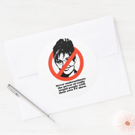 本当に愚かな人の力を過小評価しない ラウンドシール (封筒)