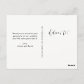 本当に感謝する | 結婚の写真 ポストカード (裏面)