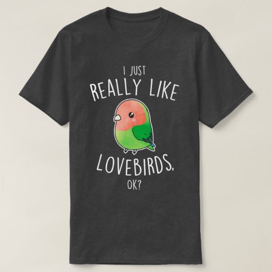 本当に桃のような顔のラバードオウム Tシャツ (デザイン正面)