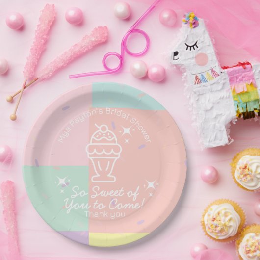 本当に楽しい来!レトロアイスクリームサンキュー ペーパープレート (パーティー)