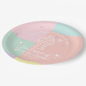 本当に楽しい来!レトロアイスクリームサンキュー ペーパープレート (アングル)