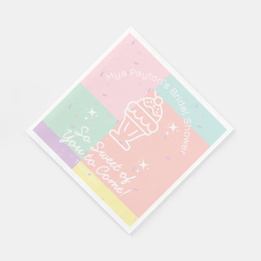 本当に楽しい来!レトロアイスクリーム スタンダードランチョンナプキン (角)