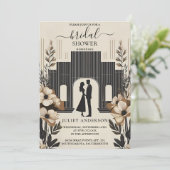 本当に楽しい70年代80年代の裁判所でのブライズシャワー 招待状 (スタンド正面)