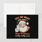 本当に欲しいものは何?クリスマス Xmas シーズンポストカード (正面/裏面)