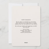 本当に灰色の休日の妊娠の発表を終了 シーズンカード (裏面)