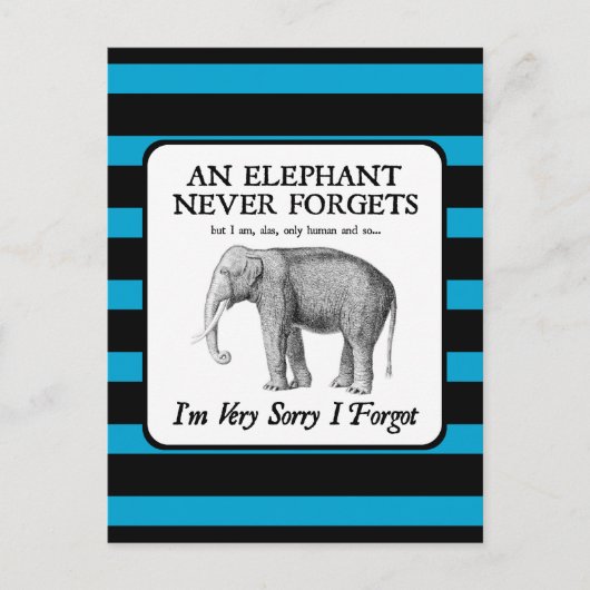 本当に申し訳ない忘れ ポストカード (正面)