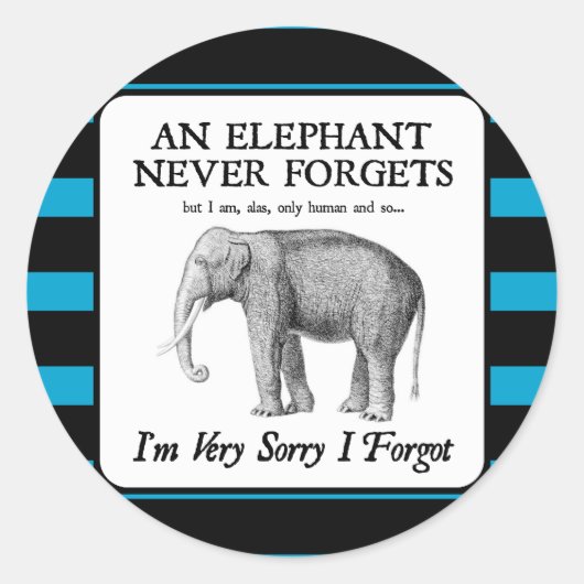 本当に申し訳ない忘れ ラウンドシール (正面)