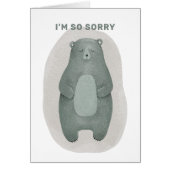 本当に申し訳ない/悔やみや弔慰。悲しい怒ったクマの動物 (正面)