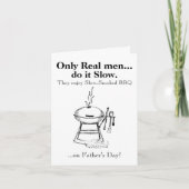 本当に男らしい人はスローBBQ 父の日にする シーズンカード (正面)