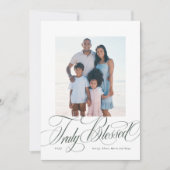 本当に祝福された緑の宗教的なクリスマスの写真 シーズンカード (正面)