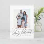 本当に祝福された緑の宗教的なクリスマスの写真 シーズンカード (スタンド正面)