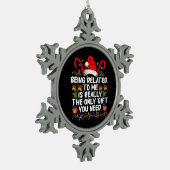 本当に私と関係があるから唯一の贈り物 スノーフレークピューターオーナメント (左)