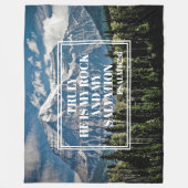 本当に私のロッククリスチャンの山の写真 フリースブランケット (正面)