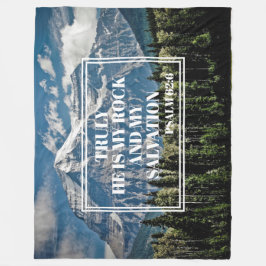 本当に私のロッククリスチャンの山の写真 フリースブランケット