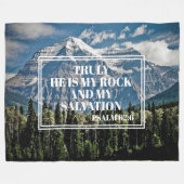 本当に私のロッククリスチャンの山の写真 フリースブランケット (正面(横))