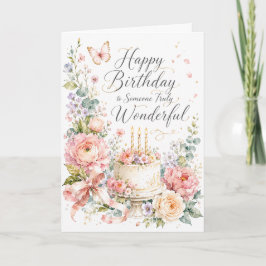 本当に素晴らしい人のお誕生日ケーキカー カード