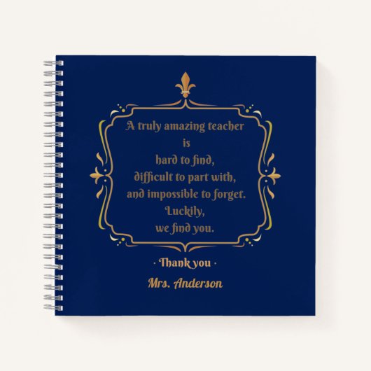 本当に素晴らしい先生は見つけるのが難しい ノート (正面)