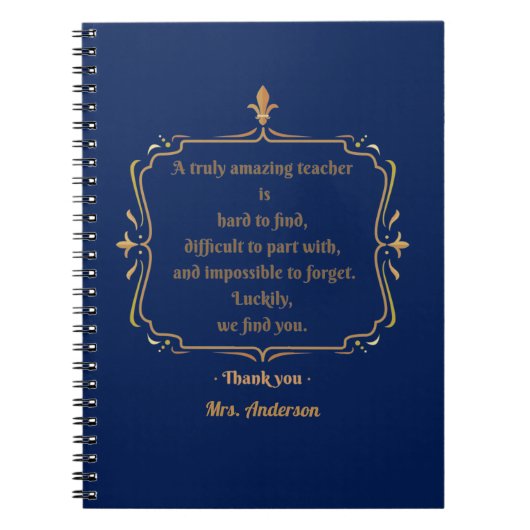 本当に素晴らしい先生は貴重だ ノートブック (正面)