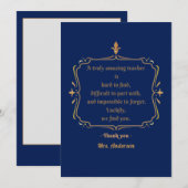 本当に素晴らしい先生は、なかなか見つけることができない サンキューカード (正面/裏面)