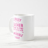 本当に素晴らしい先生ホットピンクコーヒーマグ コーヒーマグカップ (正面左)